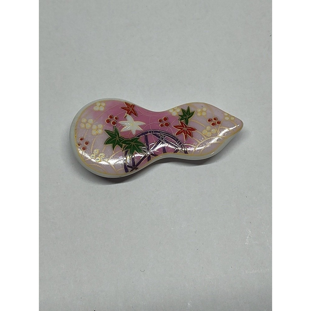 Yuzen Purple Chopstick Rest Mino Ware Japanese Tableware From Japan